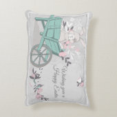 花の付いたバニー アクセントクッション (裏面(縦))