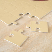 花の付いたパッチワークお洒落ティーカップ ジグソーパズル (側面)