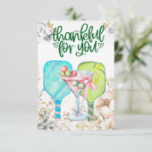 花の付いたピックボール サンキューカード (スタンド正面)