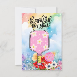 花の付いたピックボール サンキューカード