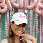 花の付いたピンクのカウボーイ帽の花嫁 キャップ