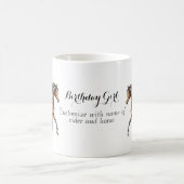 花の付いた冬馬 コーヒーマグカップ (中央)