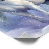 花の付いた冬馬 ポスター (角)