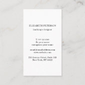 花の付いた名刺 名刺 (裏面)