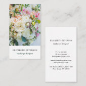 花の付いた名刺 名刺 (正面/裏面)