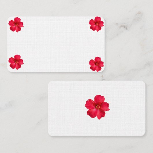 花の付いた名刺 名刺 (正面/裏面)