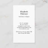 花の付いた名刺 名刺 (裏面)