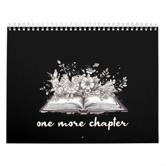 花の付いた巻一つ カレンダー (カバー)