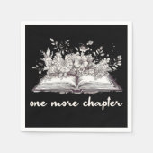 花の付いた巻一つ スタンダードカクテルナプキン (正面)