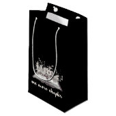 花の付いた巻一つ スモールペーパーバッグ (正面アングル)