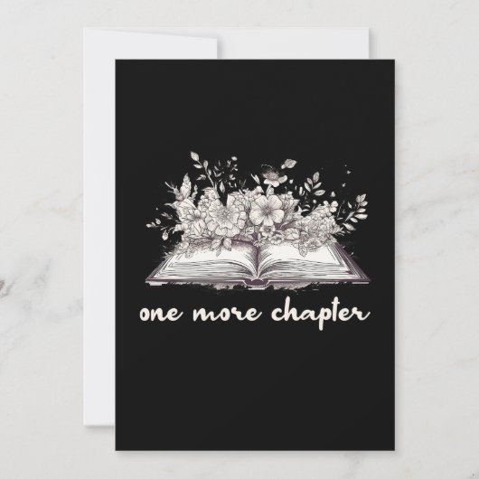 花の付いた巻一つ 招待状 (正面)