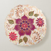 花の付いた扇形円