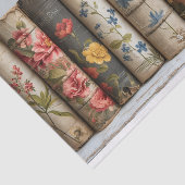 花の付いた本の一色彩の鮮やか列 薄葉紙 (詳細)