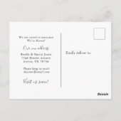 花の付いた水彩郵便ポスト ポストカード (裏面)