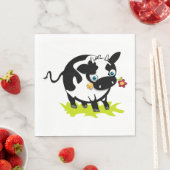 花の付いた牛 スタンダードランチョンナプキン (インサイチュ)