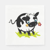 花の付いた牛 スタンダードランチョンナプキン (正面)