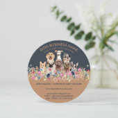 花の付いた犬が円を描く 招待状 (スタンド正面)