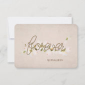 花の付いた縄で永遠にRSVP 招待状 (正面)