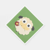 花の付いた羊 スタンダードランチョンナプキン (角)
