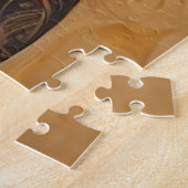 花の付いた美しいアフリカ系アメリカ人女性 ジグソーパズル (側面)