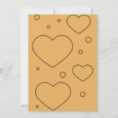 花の付いた美しい結婚式招待状カード 招待状 (裏面)