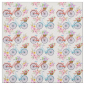 花の付いた自転車 ファブリック (見本)