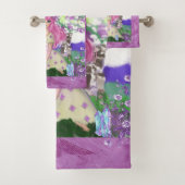 花の付いた若い女の子で作ったタオル バスタオルセット (インサイチュ)
