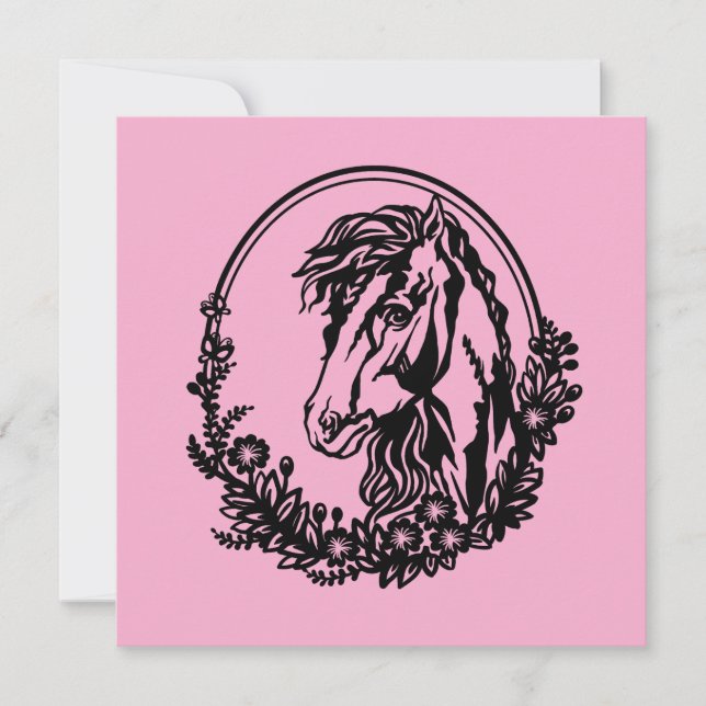 花の付いた馬頭 (正面)