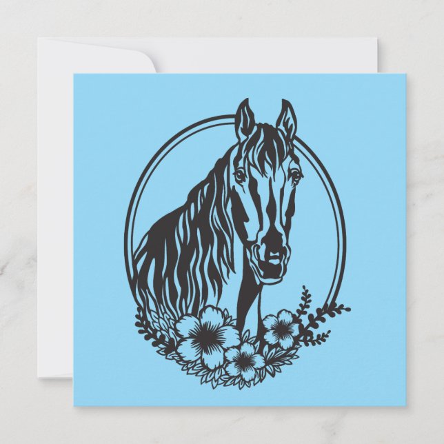 花の付いた馬頭 (正面)