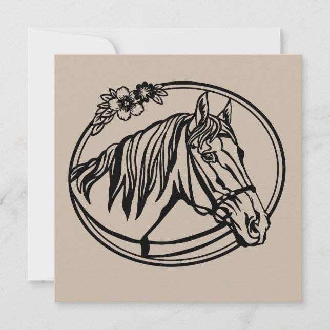 花の付いた馬頭 (正面)