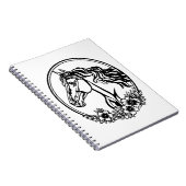 花の付いた馬頭 ノートブック (右側)