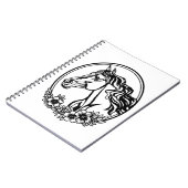 花の付いた馬頭 ノートブック (左側)