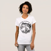 花の付いた馬頭 Tシャツ (正面フル)