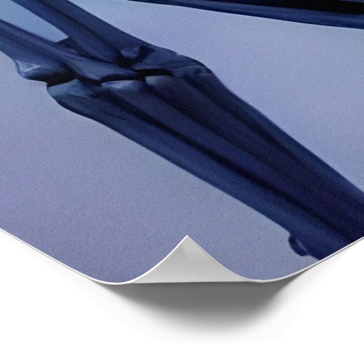 花の付いた骨格女性 ポスター (角)