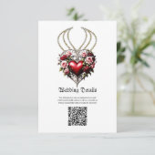 花の付いた高貴なゴシックハート。 エンクロージャーカード (スタンド正面)