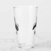 花の付いた黒い魔女の帽子パーソナライズされた タンブラーグラス (左)