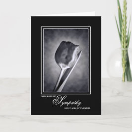 花の代わりに悔やみや弔慰記念寄贈チューリップ カード
