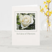 花の代わりに – チャリティー寄付悔やみや弔慰 カード (黄色い花)