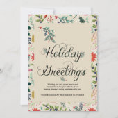 花の休日の挨拶ビジネス企業のなカード シーズンカード (正面)