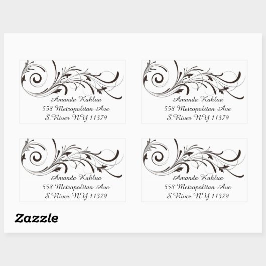 花の住所 シール (シート)