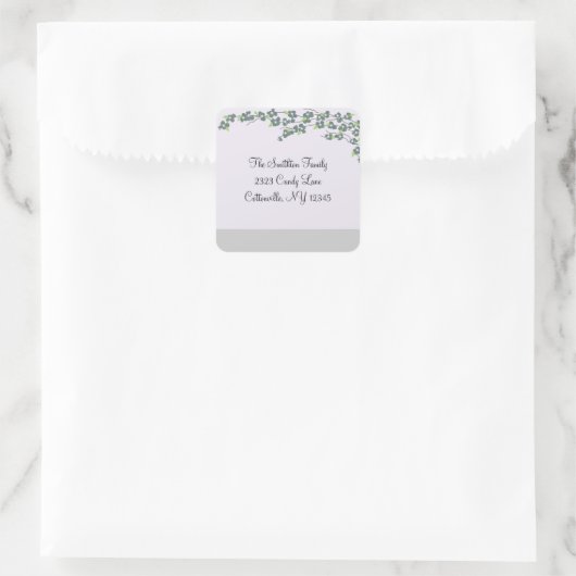 花の住所 シール (バッグ)