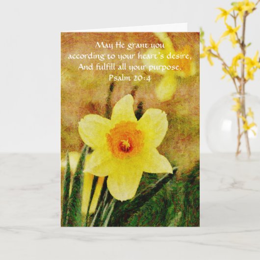 花の信仰のダフ素朴オディル誕生日カード カード (黄色い花)