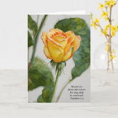 花の信仰のバラ同情カード カード (黄色い花)