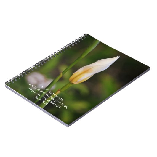 花の信仰の勇気祈りの言葉ジャーナル手帳 ノートブック (左側)