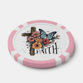花の信仰の十字架 ポーカーチップ (シングル)