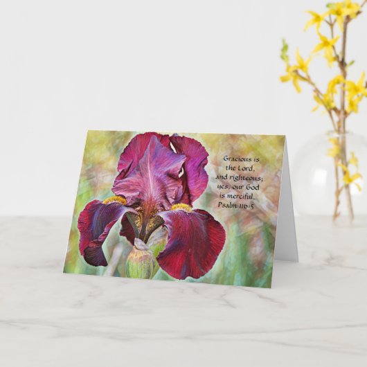 花の信仰の虹彩の花の思考カード カード (黄色い花)