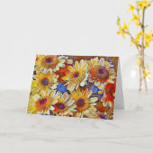 花の信仰の豊富なMums聖なる書物、 経典カード カード (黄色い花)