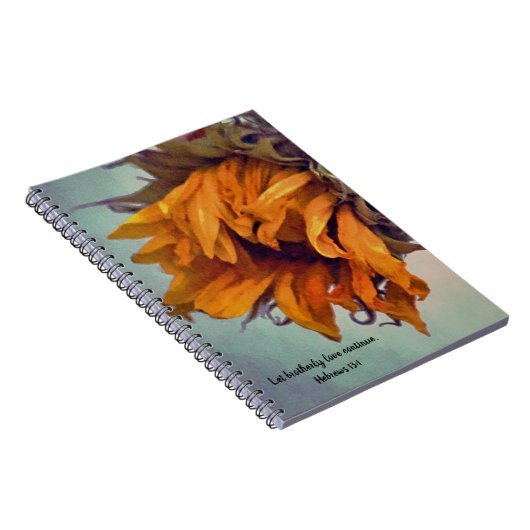 花の信仰ひまわりアートラブ祈りの言葉誌 ノートブック (右側)