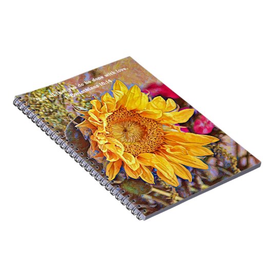 花の信仰ひまわり愛祈りの言葉雑誌 ノートブック (右側)