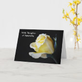 花の信仰アイボリーバラ同情カード カード (黄色い花)